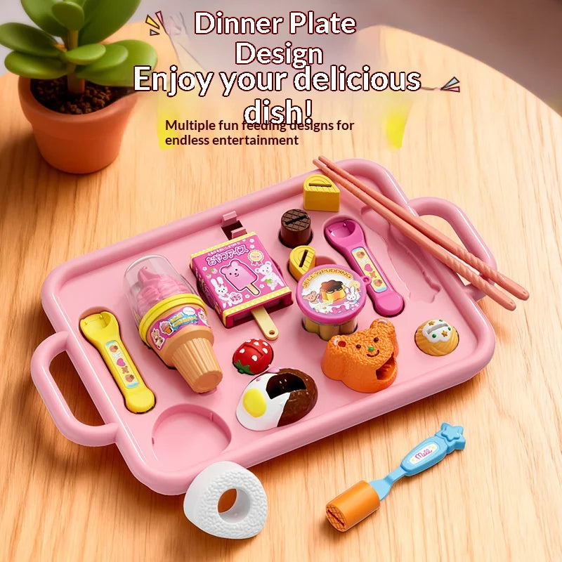 Children's Pudding Feeding Toy Jelly Strawberry Pudding Set Children's Pretend Play Set Girls' Toys
