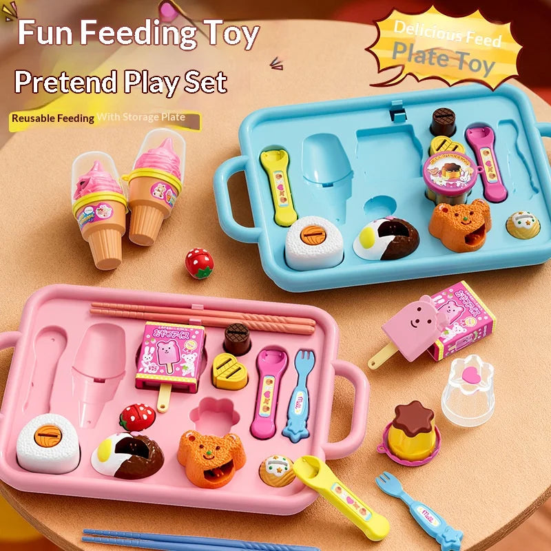 Children's Pudding Feeding Toy Jelly Strawberry Pudding Set Children's Pretend Play Set Girls' Toys