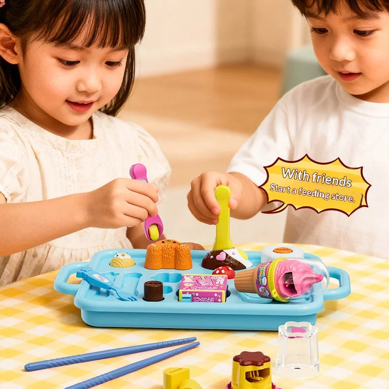 Children's Pudding Feeding Toy Jelly Strawberry Pudding Set Children's Pretend Play Set Girls' Toys